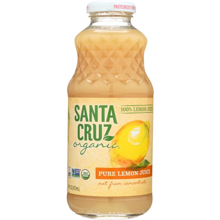 SANTA CRUZ: Organic Pure Lemon Juice, 16 Oz