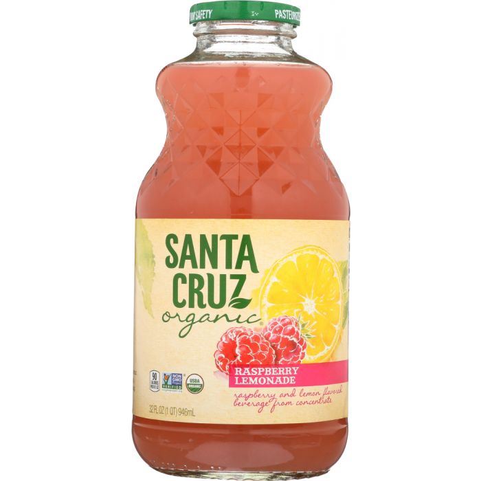 SANTA CRUZ: Organic Raspberry Lemonade Juice, 32 Oz