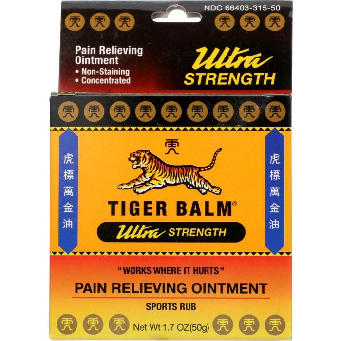 TIGER BALM: Sports Rub Pain Relieving Ointment Ultra Strength Non-Staining, 1.7 oz