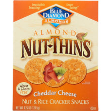 Load image into Gallery viewer, BLUE DIAMOND: Almond Nut-Thins Cracker Snacks Cheddar Cheese, 4.25 oz

