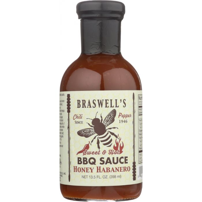 BRASWELL: Sauce BBQ Honey Habanero, 13.5 oz