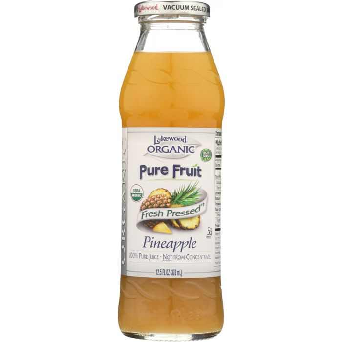 LAKEWOOD: Juice Pineapple Pure Fruit Organic, 12.5 oz