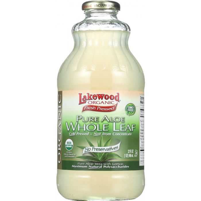 LAKEWOOD: Organic Fresh Pressed Pure Aloe Whole Leaf Juice, 32 oz