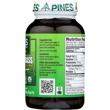 Load image into Gallery viewer, PINES WHEAT GRASS: Organic Wheat Grass 500 mg, 250 Tablets
