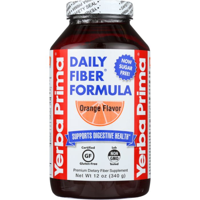 YERBA PRIMA: Daily Fiber Formula Orange Flavor, 12 oz