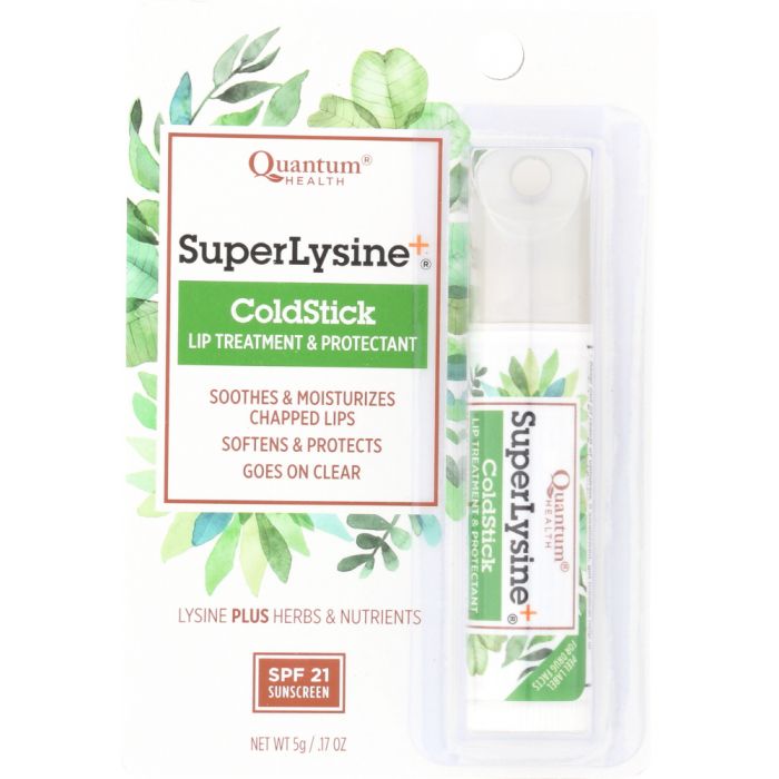 QUANTUM HEALTH: Super Lysine+ Coldstick Lip Treatment & Protectant, 0.18 oz