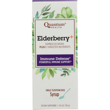 Load image into Gallery viewer, QUANTUM HEALTH: Elderberry Syrup Soothes &amp; Quiets, 4 oz

