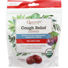 Load image into Gallery viewer, QUANTUM: Lozenges Cough Relief Cherry Organic, 18 ea
