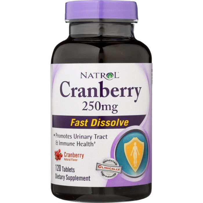 NATROL: Cranberry Fast Dissolve 250 mg, 120 Tablets