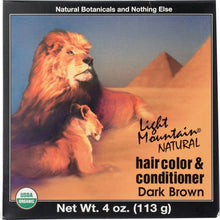 Load image into Gallery viewer, LIGHT MOUNTAIN: Natural Hair Color and Conditioner Dark Brown, 4 oz
