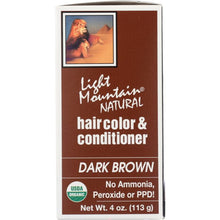 Load image into Gallery viewer, LIGHT MOUNTAIN: Natural Hair Color and Conditioner Dark Brown, 4 oz
