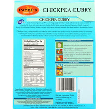 Load image into Gallery viewer, PATEL: Mix Sauce Rice Chickpea Curry, 9.9 oz
