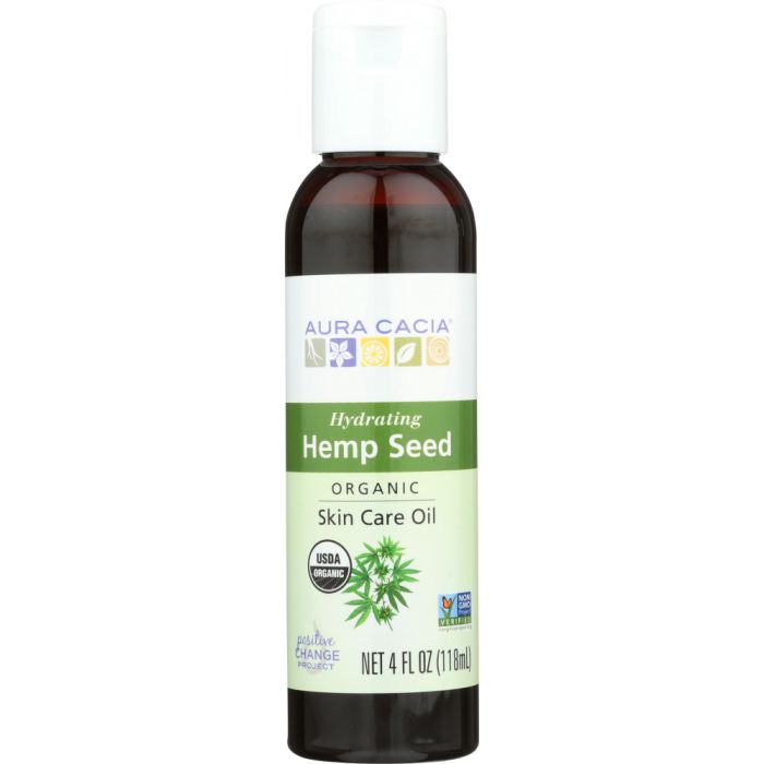 AURA CACIA: Organic Hemp Seed Oil, 4 oz