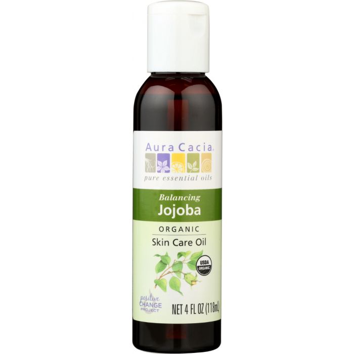 AURA CACIA: Organic Skin Care Oil Balancing Jojoba, 4 oz