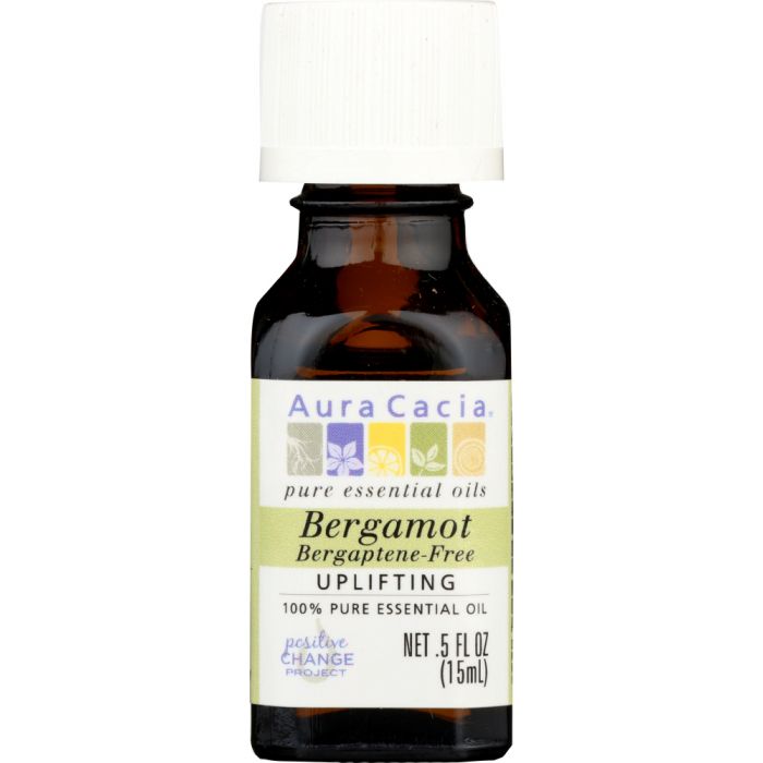 AURA CACIA: 100% Pure Essential Oil Bergamot, 0.5 Oz