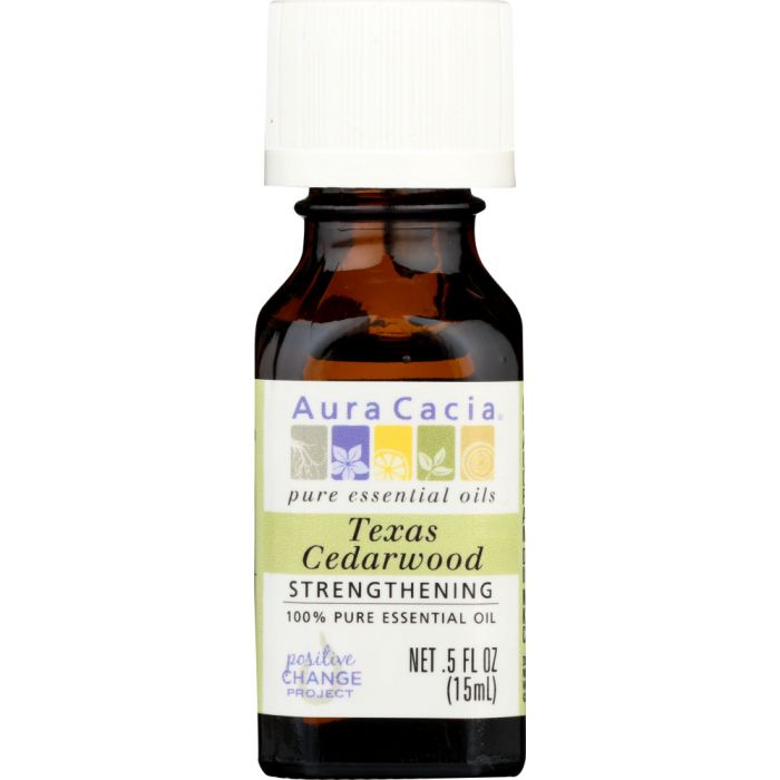 AURA CACIA: 100% Pure Essential Oil Texas Cedarwood, 0.5 Oz