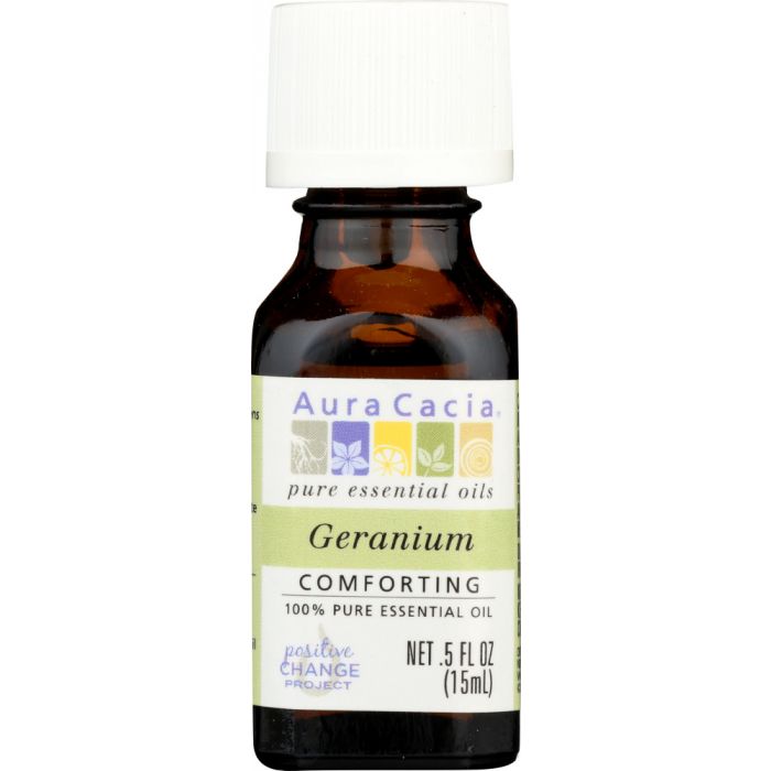 AURA CACIA: 100% Pure Essential Oil Geranium, 0.5 Oz