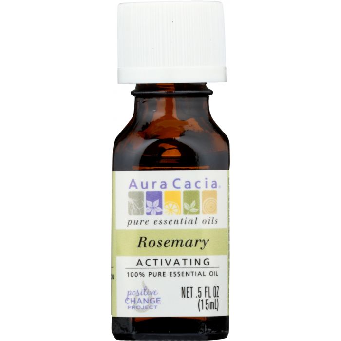 AURA CACIA: 100% Pure Essential Oil Rosemary, 0.5 Oz