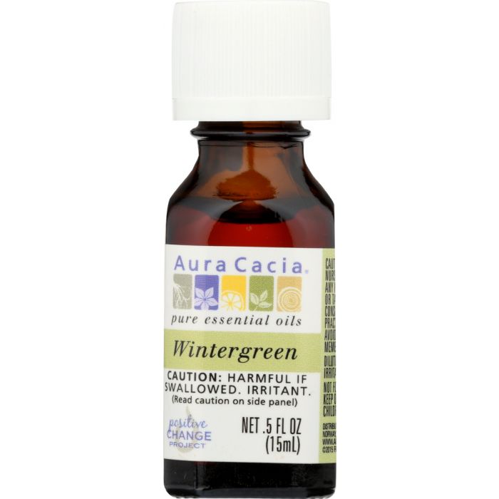 AURA CACIA: 100% Pure Essential Oil Wintergreen, 0.5 Oz