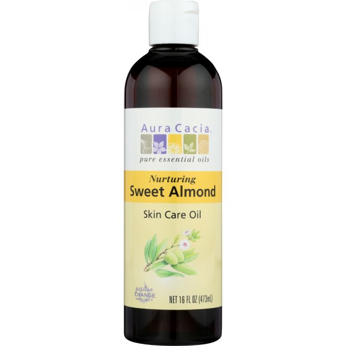 AURA CACIA: Natural Skin Care Oil with Vitamin E Nurturing Sweet Almond, 16 Oz