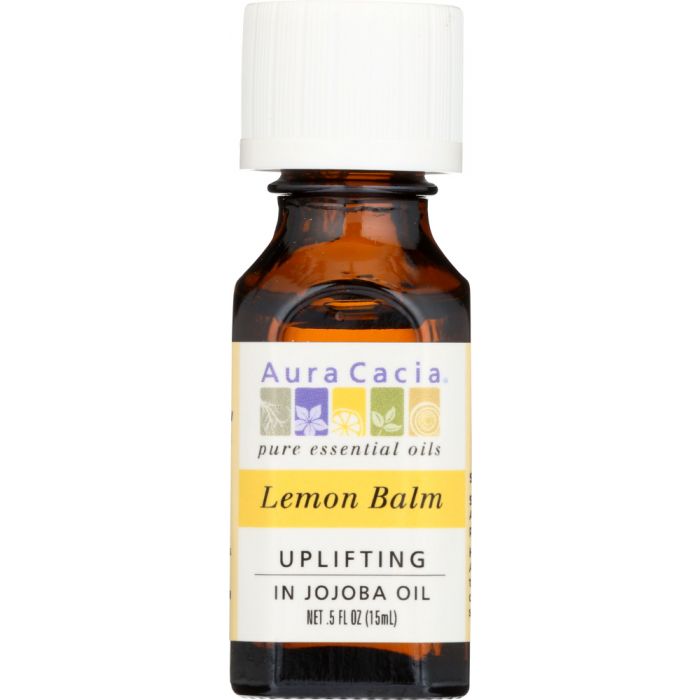 AURA CACIA: Lemon Balm in Jojoba Oil, 0.5 Oz