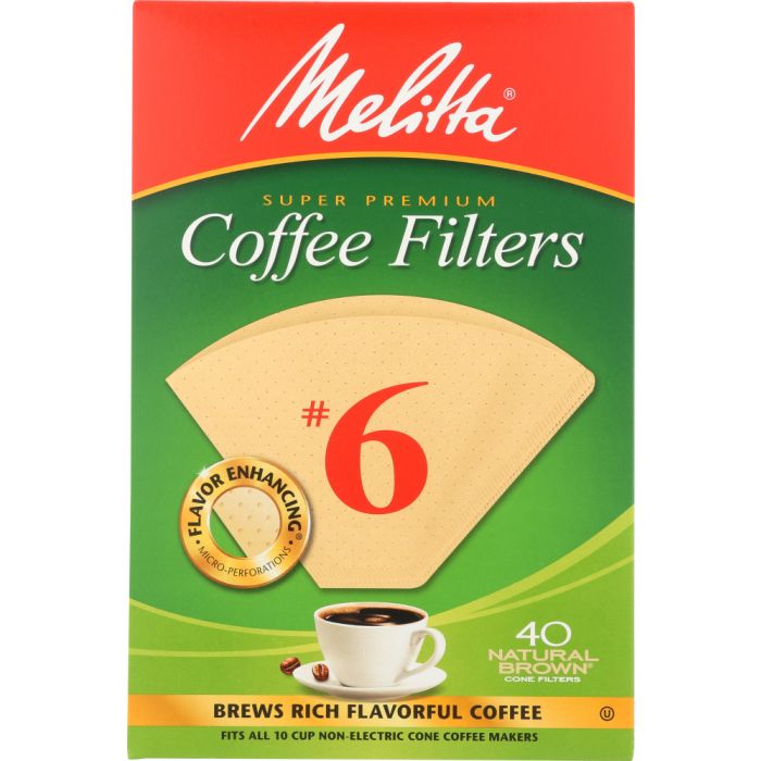 MELITTA: Coffee Filter Brown No. 6, 40 pc