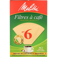 Load image into Gallery viewer, MELITTA: Coffee Filter Brown No. 6, 40 pc
