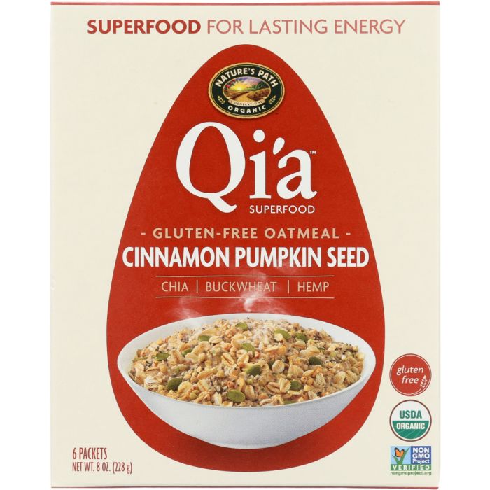 QIA: Cinnamon Pumpkin Seeds Oatmeal, 8 oz