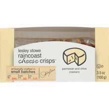 Load image into Gallery viewer, LESLEY STOWE: Parmesan And Chive Cheese Crisps, 3.5 oz
