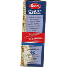Load image into Gallery viewer, STREITS: Unsalted Matzo, 11 oz
