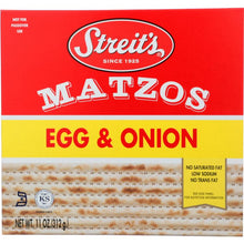 Load image into Gallery viewer, STREITS: Egg &amp; Onion Matzo, 11 oz
