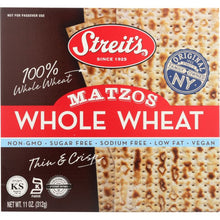 Load image into Gallery viewer, STREITS: Whole Wheat Matzo, 11 oz
