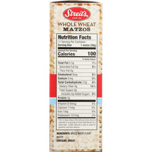 Load image into Gallery viewer, STREITS: Whole Wheat Matzo, 11 oz
