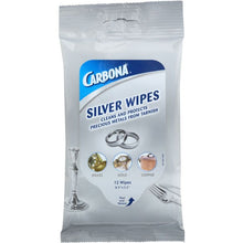 Load image into Gallery viewer, CARBONA: Silver Wipes Flat Pack, 12 ea
