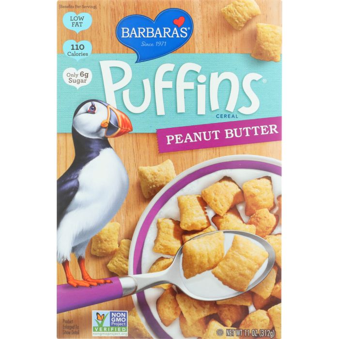 BARBARAS BAKERY: Puffins Cereal Peanut Butter, 11 Oz