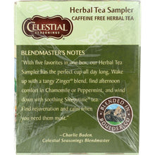 Load image into Gallery viewer, CELESTIAL SEASONINGS: Herbal Tea Sampler Caffeine Free 18 Tea Bags, 1.0 oz
