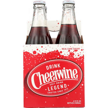 Load image into Gallery viewer, CHEERWINE: Cherry Soda 4 Bottle, 48 oz
