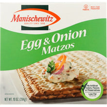 Load image into Gallery viewer, MANISCHEWITZ: Egg &amp; Onion Matzos, 10 Oz
