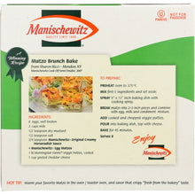 Load image into Gallery viewer, MANISCHEWITZ: Egg &amp; Onion Matzos, 10 Oz
