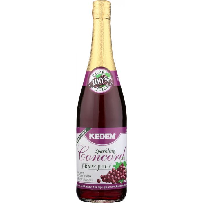 KEDEM: Sparkling Concord Grape Juice, 25.4 Oz