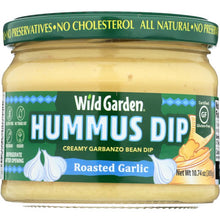 Load image into Gallery viewer, WILD GARDEN: Hummus Dip Roasted Garlic, 10.7 oz
