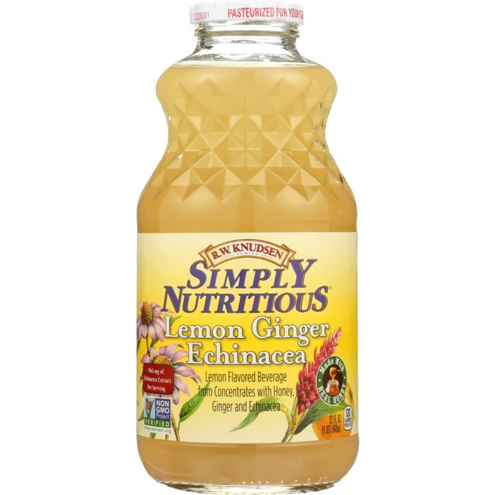 R.W. KNUDSEN FAMILY: Simply Nutritious Lemon Ginger Echinacea Juice, 32 oz