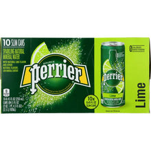 Load image into Gallery viewer, PERRIER: Slim Cans Sparkling Natural Mineral Water Lime (10x8.45 Oz), 84.5 oz
