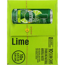 Load image into Gallery viewer, PERRIER: Slim Cans Sparkling Natural Mineral Water Lime (10x8.45 Oz), 84.5 oz
