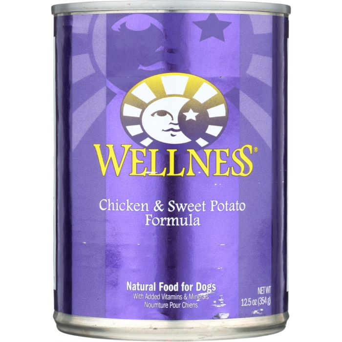 WELLNESS: Chicken and Sweet Potatoes Dog Food, 12.5 oz