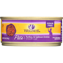 Load image into Gallery viewer, WELLNESS: Canned Cat Food Turkey and Salmon Formula, 5.5 oz
