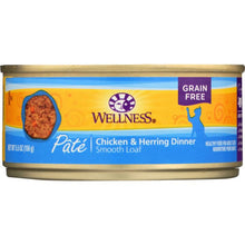 Load image into Gallery viewer, WELLNESS: Adult Chicken and Herring Canned Cat Food, 5.5 oz
