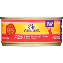 Load image into Gallery viewer, WELLNESS: Adult Beef &amp; Chicken Cat Food, 5.5 oz
