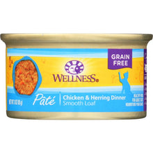 Load image into Gallery viewer, WELLNESS: Adult Chicken and Herring Canned Cat Food, 3 oz
