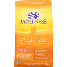 Load image into Gallery viewer, WELLNESS: Chicken Salmon and Oatmeal Natural Dry Puppy Food, 5 lb
